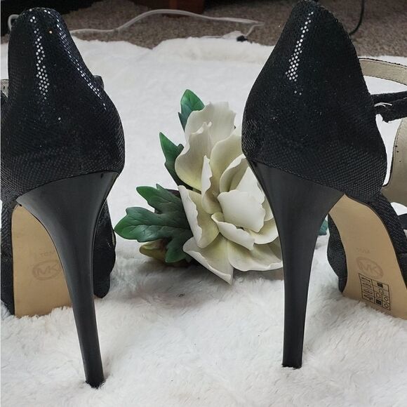 Michael Kors Sparkly T-Strap Sandals - Picture 2 of 5